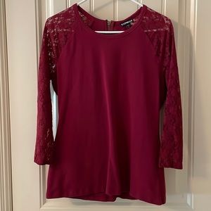 Express Lace Sleeve top